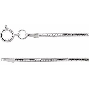 1.25 mm Diamond-Cut Snake Chain