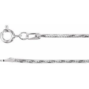 1.25 mm Diamond-Cut Snake Chain