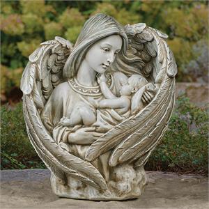13-Inch Angel Bust With Baby Garden Collection - View 2