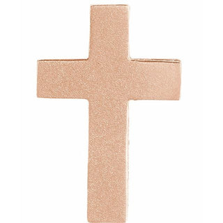 14K Rose Scroll Cross Pendant