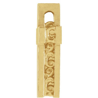 14K Yellow Scroll Cross Pendant