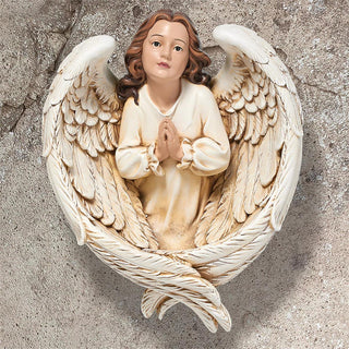 16.75-Inch Angel Wall Planter/ Water Font