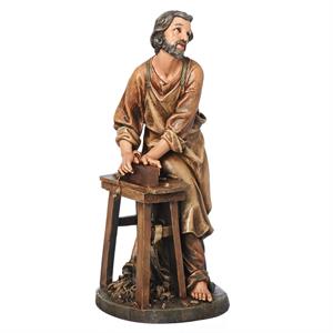 17.75-Inch Joseph The Woodworker Figure - Renaissance Collection - View 2