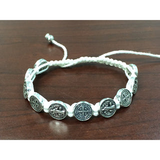 4-pack - St. Benedict Slip Knot Bracelet - White