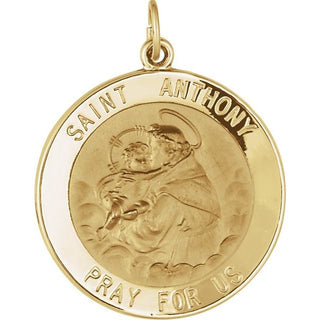 14K Yellow 25 mm Saint Anthony Medal