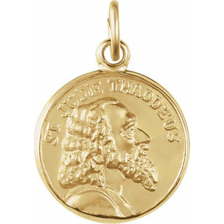 14K Yellow 12 mm Saint Jude Thaddeus Medal