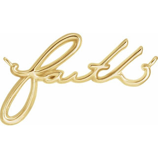 14K Yellow 21.3 mm Faith Necklace Center