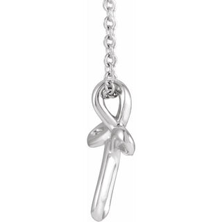 Platinum Youth Cross 15" Necklace