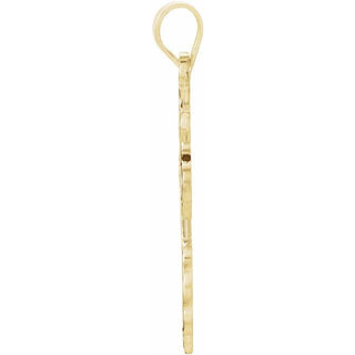 14K Yellow 19x13 mm Orthodox Cross Pendant