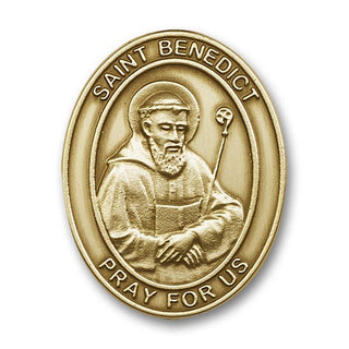 Gold Finish Saint Benedict Visor Clip