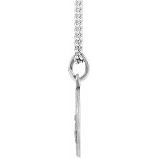 Sterling Silver 22 mm Guardian Angel Medal 18" Necklace