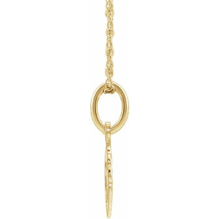 14K Yellow 8 mm Angel Pendant
