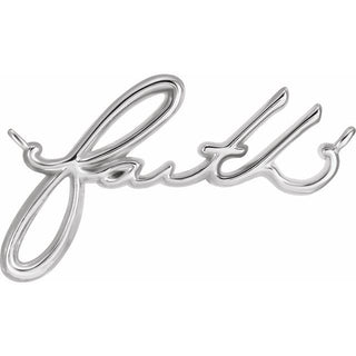 Platinum 21.3 mm Faith Necklace Center