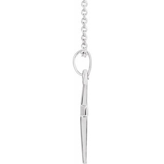 Sterling Silver Cross 18" Necklace  