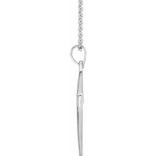 Sterling Silver Cross 18" Necklace  