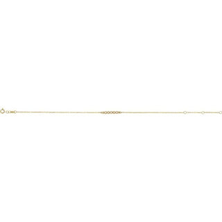14K Yellow .07 CTW Natural Diamond Bar 6 1/2-7 1/2" Bracelet