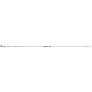 14K White .07 CTW Natural Diamond Bar 6 1/2-7 1/2" Bracelet