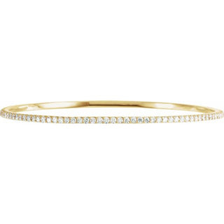 14K Yellow 3 CTW Lab-Grown Diamond Stackable Bangle 8" Bracelet
