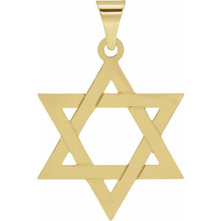 18K Yellow 25x19 mm Star of David Pendant