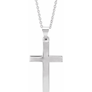 14K White Cross 18" Necklace  