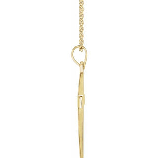 14K Yellow Cross 18" Necklace

