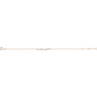 14K Rose 1/3 CTW Natural Diamond  Bar 6-7" Bracelet