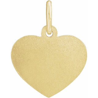 14K Yellow 8x7 mm Heart Cherub Angel Medal