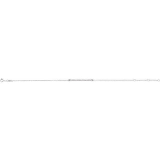 Platinum 1/8 CTW Natural Diamond Bar 6 1/2-71/2" Bracelet