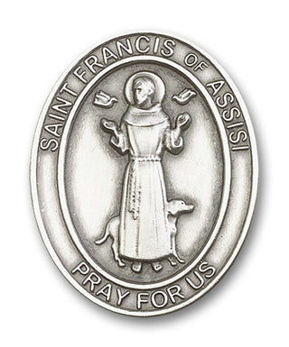 Silver Finish St Francis of Assisi Visor Clip