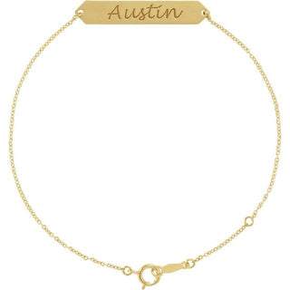 14K Yellow Geometric 7-8" Bracelet