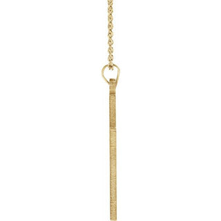 14K Yellow Cross 18" Necklace  
