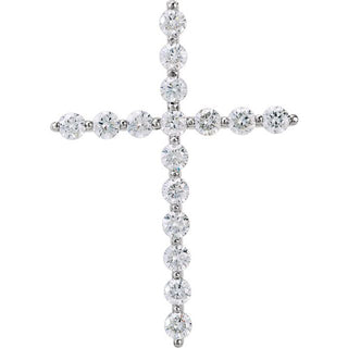 Platinum 1/3 CTW Lab-Grown Diamond Cross Pendant