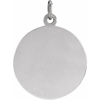 Sterling Silver 15 mm Guardian Angel Medal  