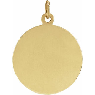 14K Yellow 18 mm Guardian Angel Medal