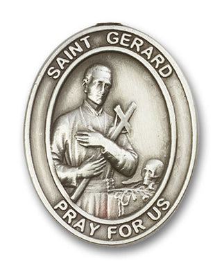 Silver Finish Saint Gerard Visor Clip