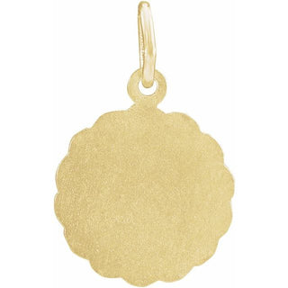 14K Yellow 12 mm Angel Pendant