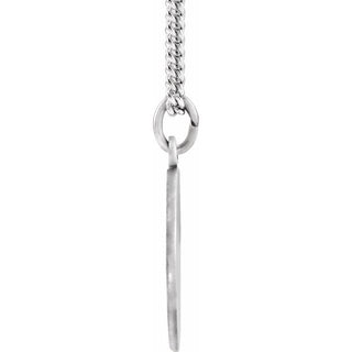 Sterling Silver 15 mm Guardian Angel Medal 18" Necklace