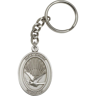 Holy Spirit Engravable Keychain - Silver Finish