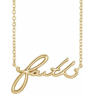 14K Yellow Faith 16" Necklace