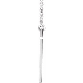 14K White Cross 18" Necklace