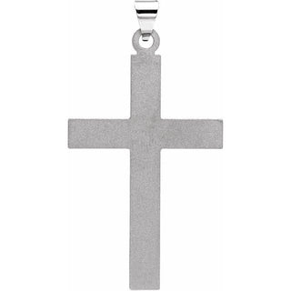 14K White Cross Pendant