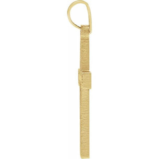 14K Yellow Cross Pendant