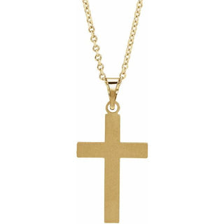 14K Yellow Cross 18" Necklace  