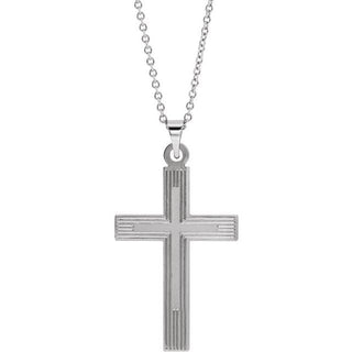 14K White Cross 18" Necklace  