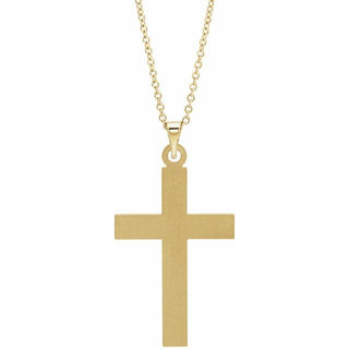 14K Yellow Cross 18" Necklace  