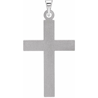 14K White Cross Pendant