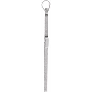 14K White Cross Pendant