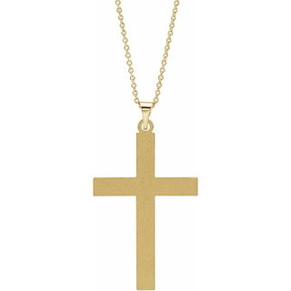 14K Yellow Cross 18" Necklace  