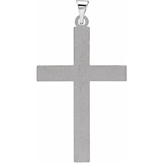 14K White Cross Pendant