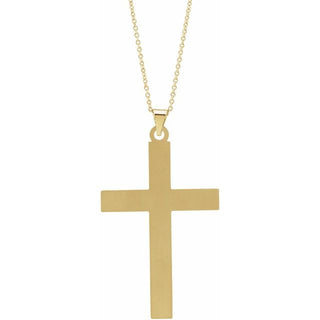 14K Yellow Cross 18" Necklace  